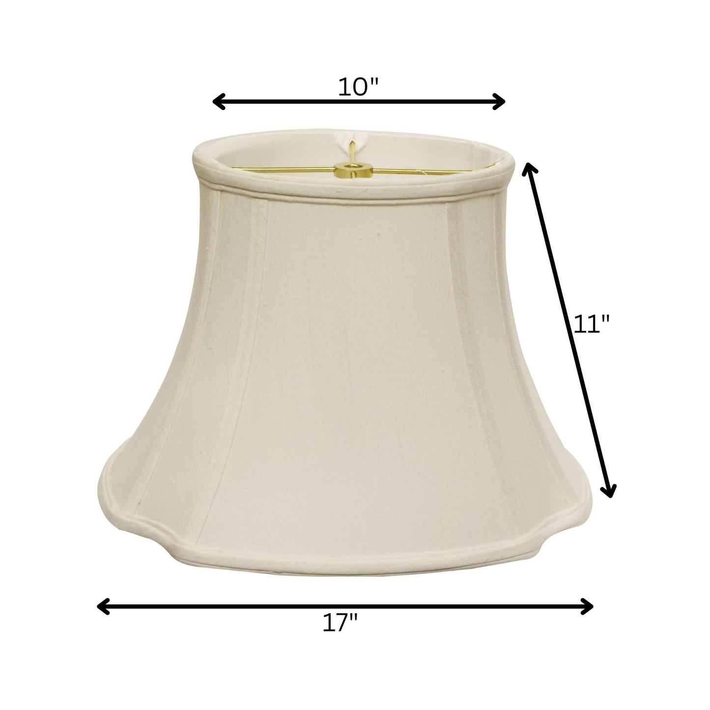 Cream Monay Shantung Silk Oval 17 Bottom
