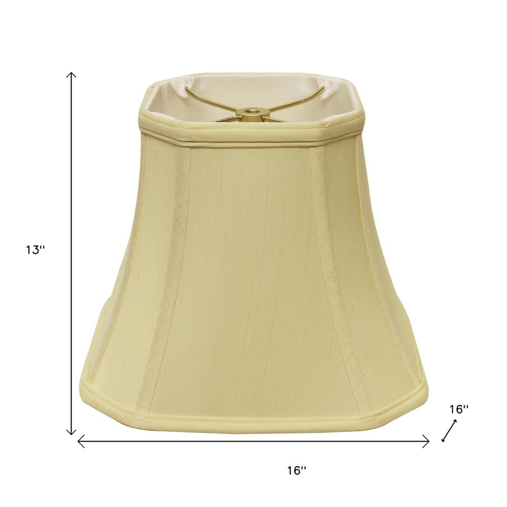 Antiqued White Monay Shantung Silk Square Lamp Shade