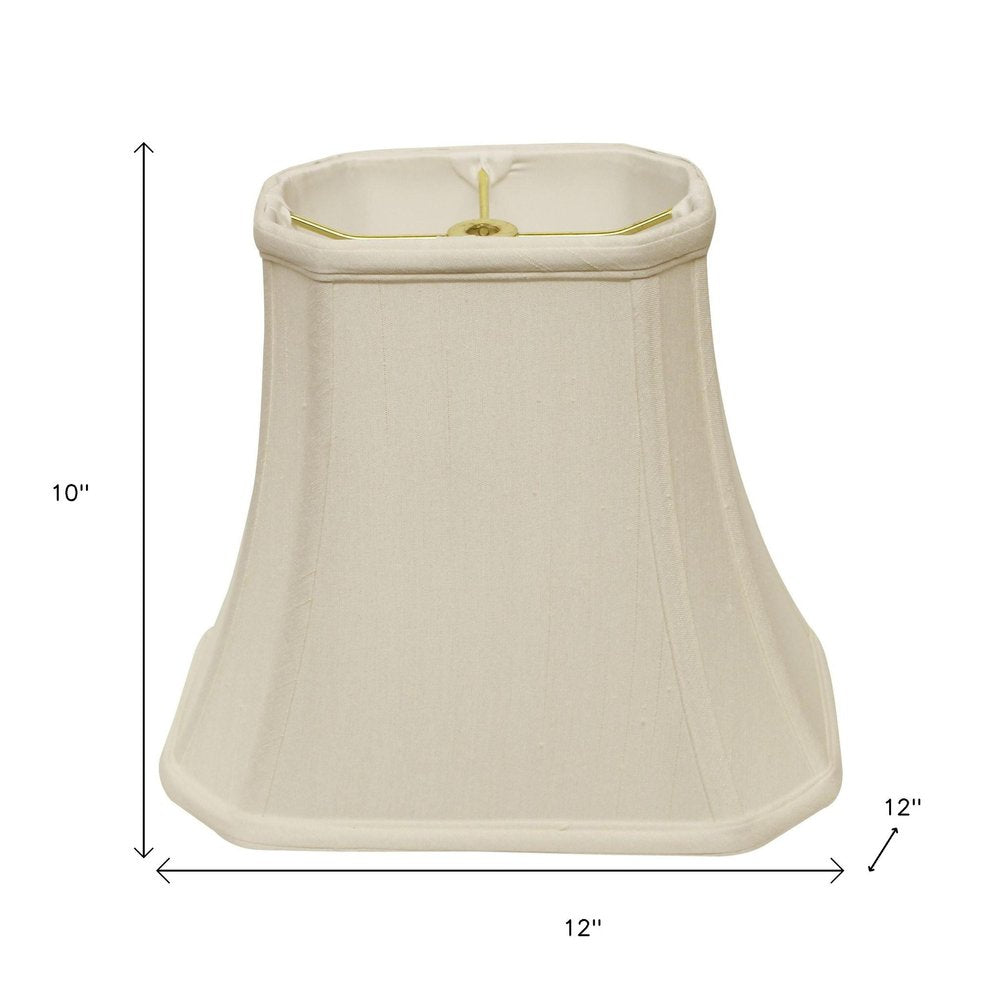 White Monay Shantung Silk Bell Lamp Shade