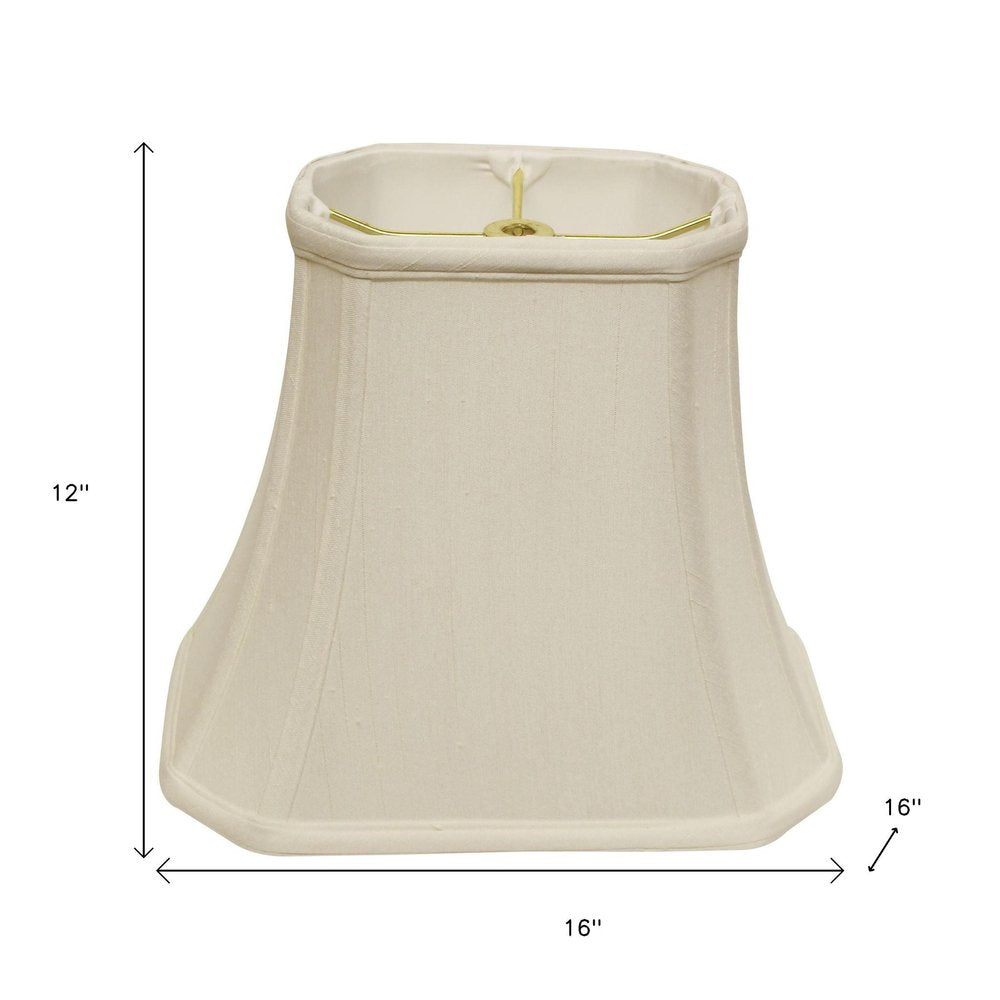 White Monay Shantung Silk Bell Lamp Shade