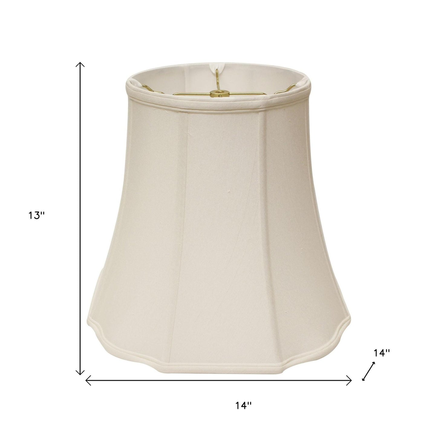 14" White Premium Octagon Monay Shantung Lampshade