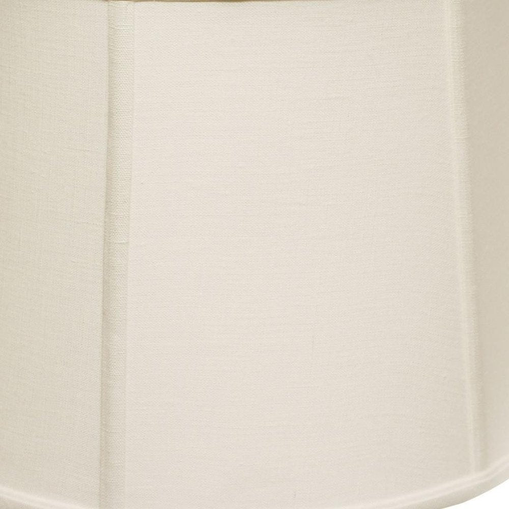 White Linen Drum Lamp Shade