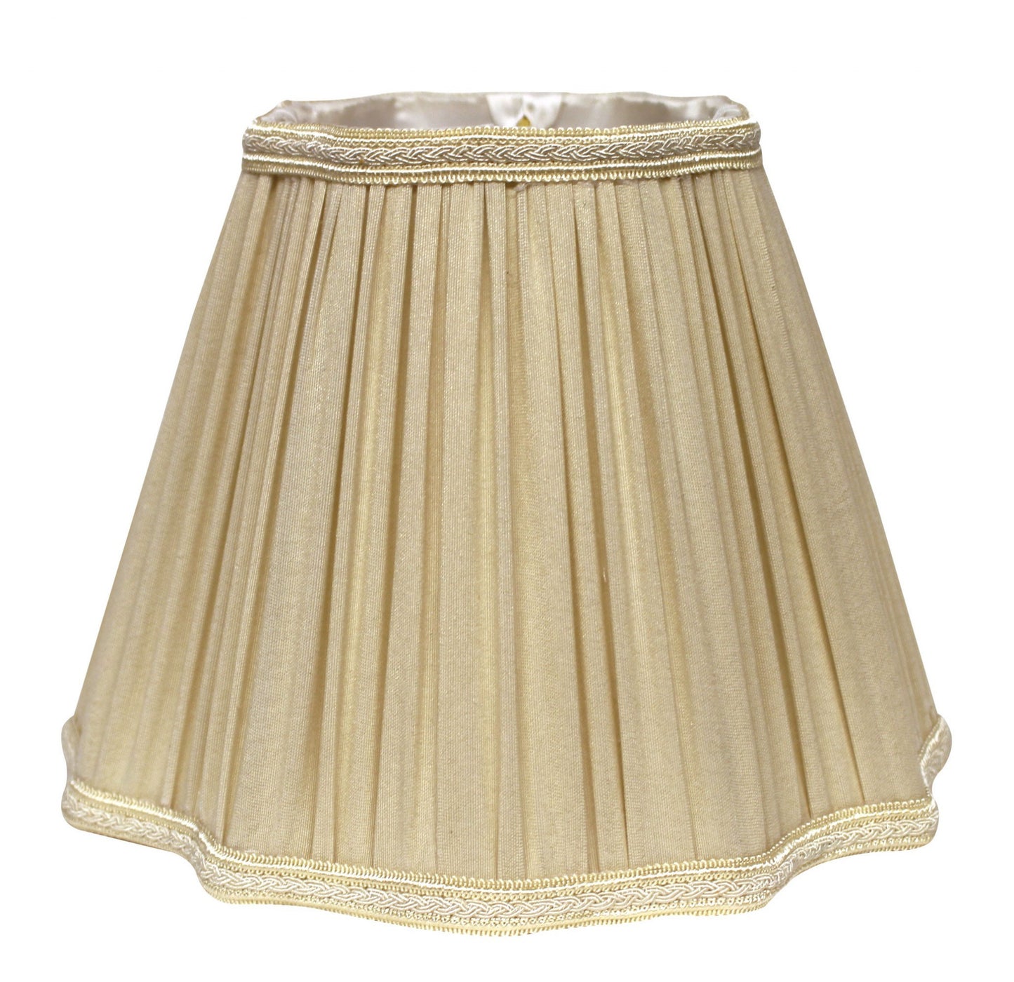 8" Pearl Grey Slanted Fancy Square Shantung Lampshade