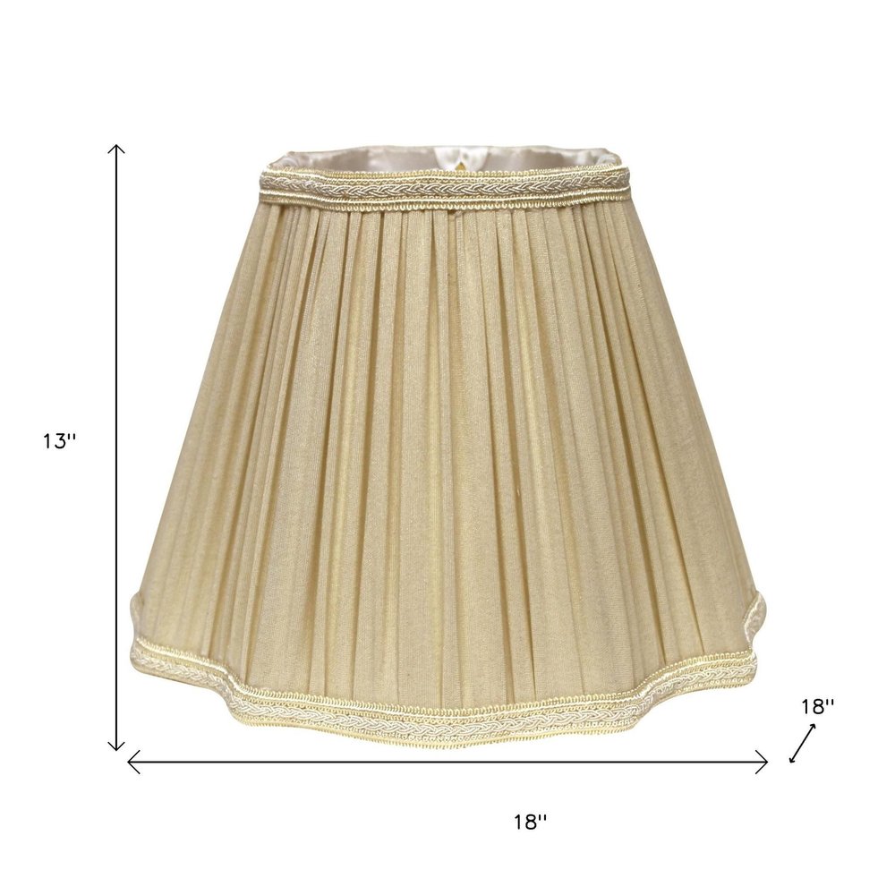 Taupe Shantung Silk Square Lamp Shade