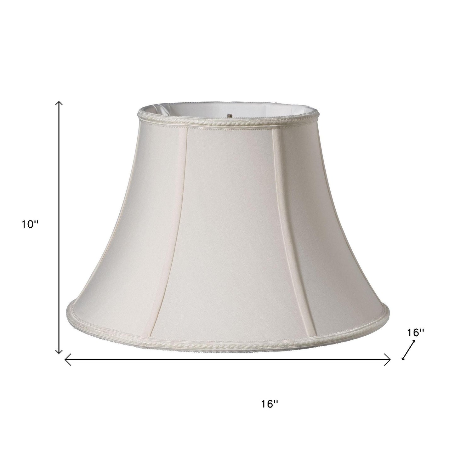 16" Cream Slanted Bell Shantung Lampshade