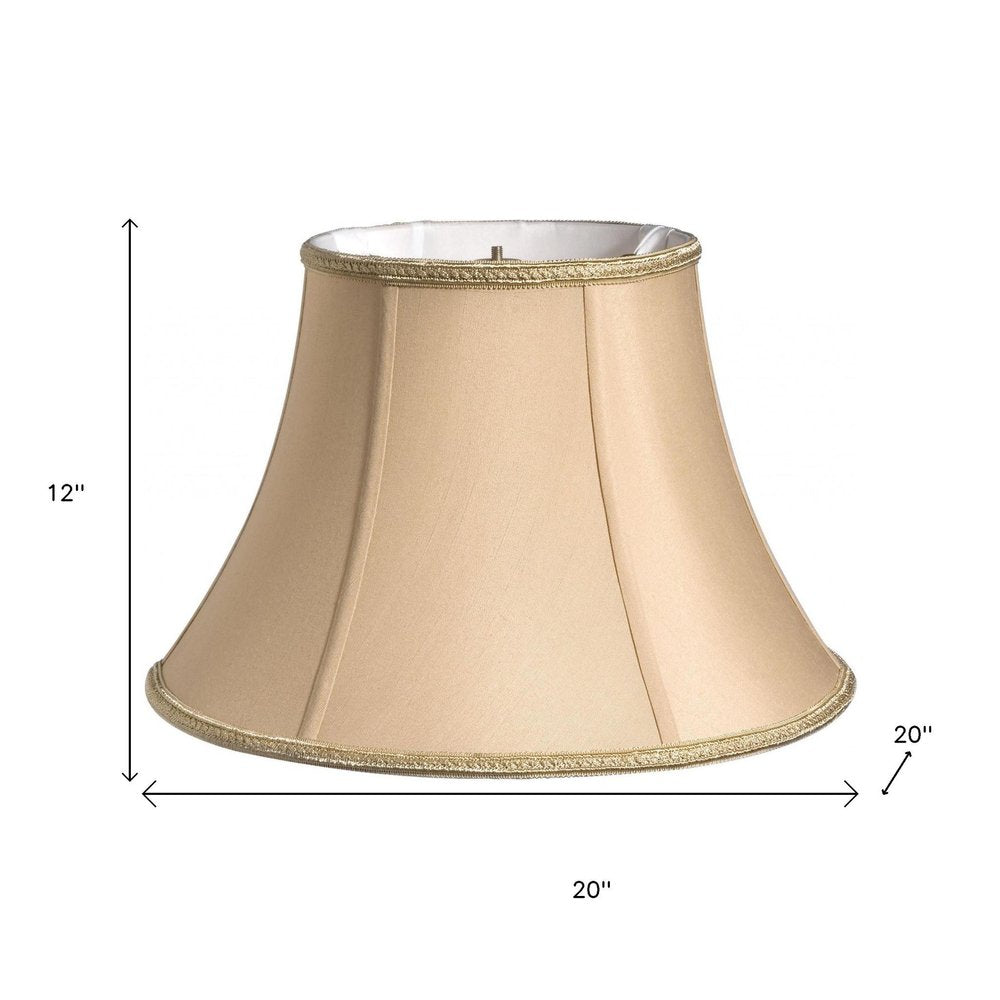 Gold Shantung Silk Bell Lamp Shade
