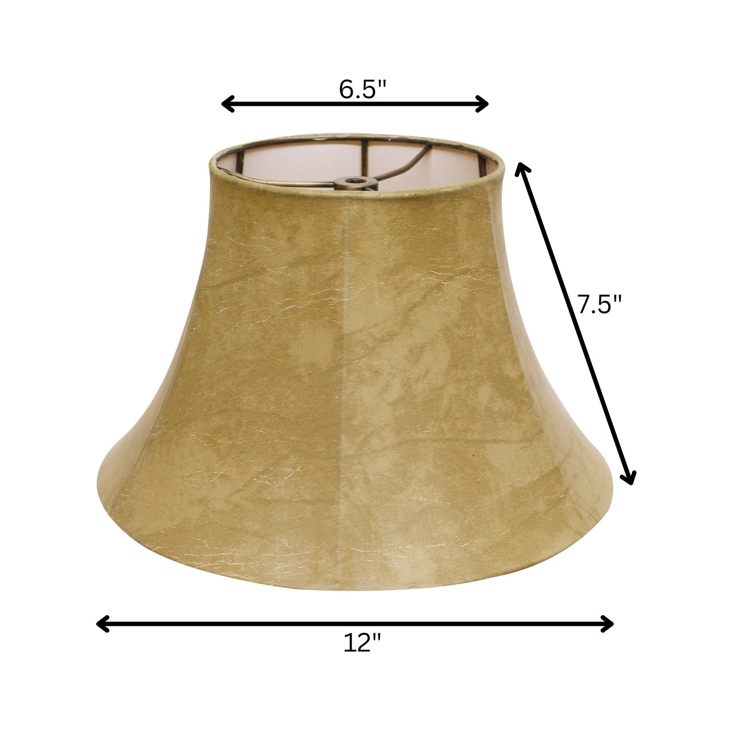 12" Faux Snakeskin Slanted Softback Parchment Lampshade