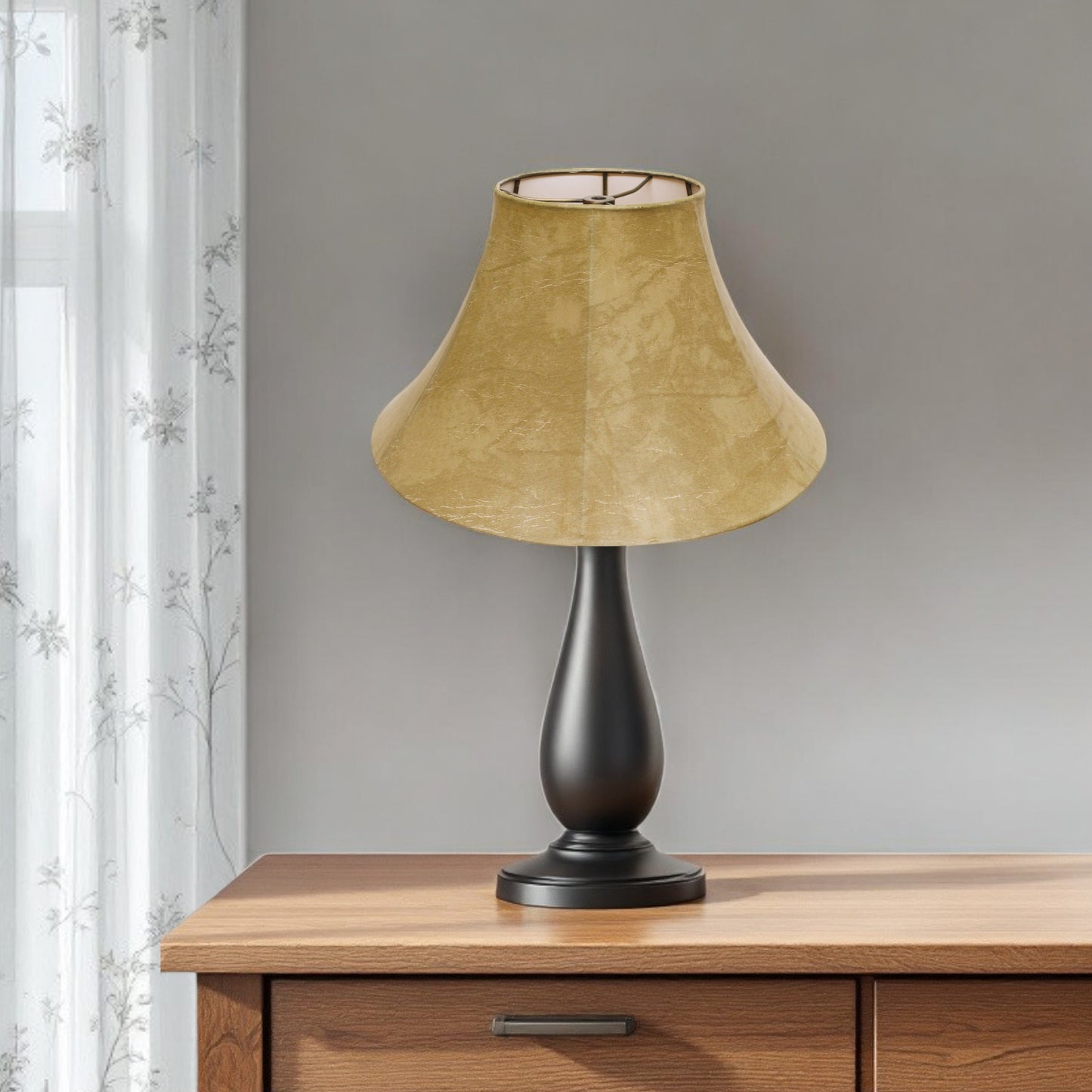 18" Faux Snakeskin Slanted Softback Parchment Lampshade