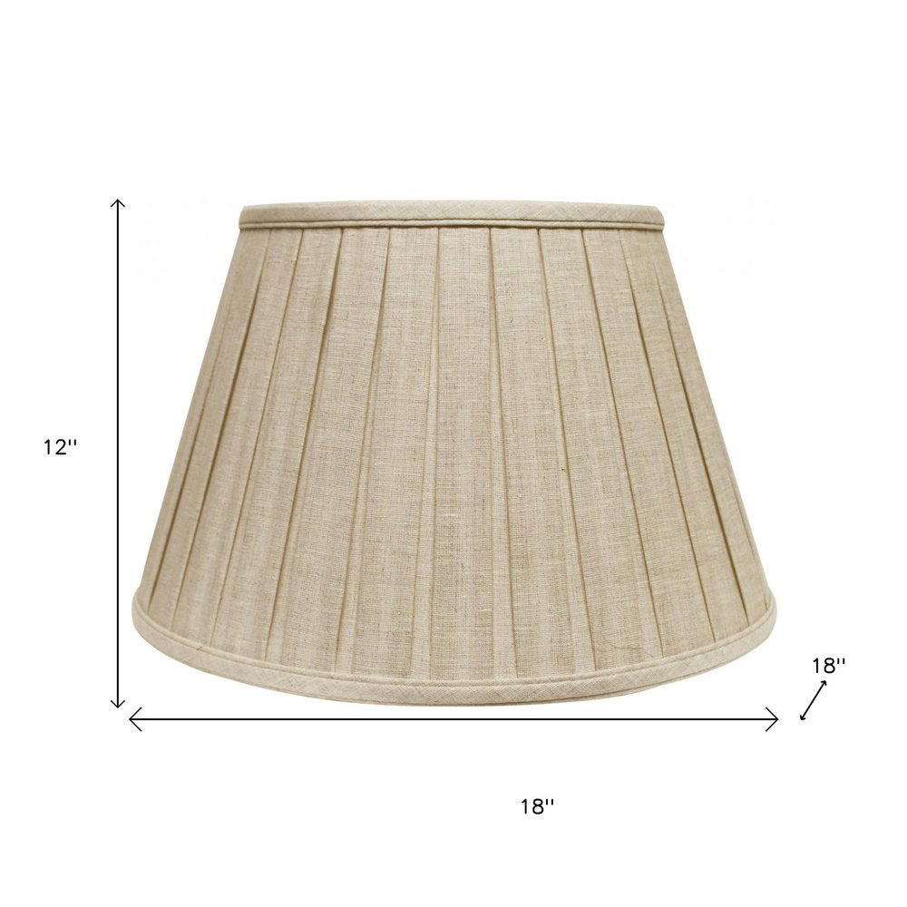 Cream Linen Pleated Empire Lamp Shade