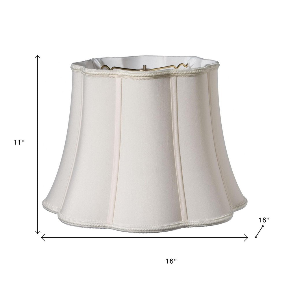 White Shantung Silk Novelty Lamp Shade