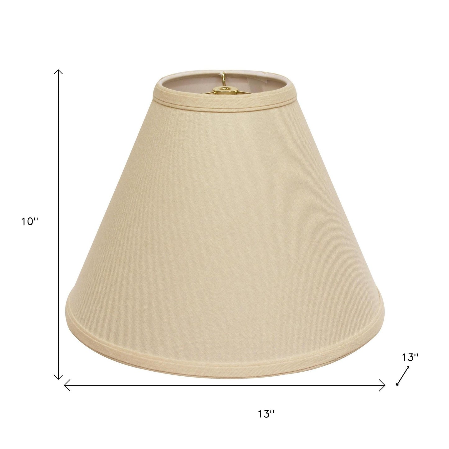 13" Parchment Biege Deep Cone Linen Lampshade