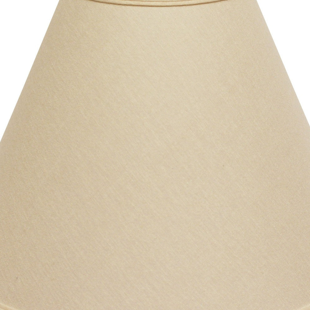17" Parchment Biege Deep Cone Slanted Linen Lampshade