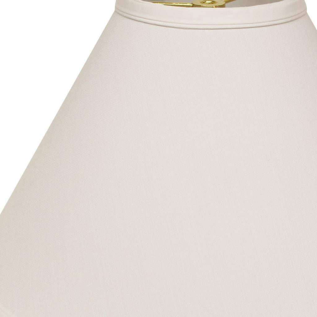 19" White Deep Cone Slanted No Slub Lampshade