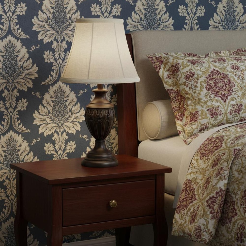 White Linen Empire Lamp Shade