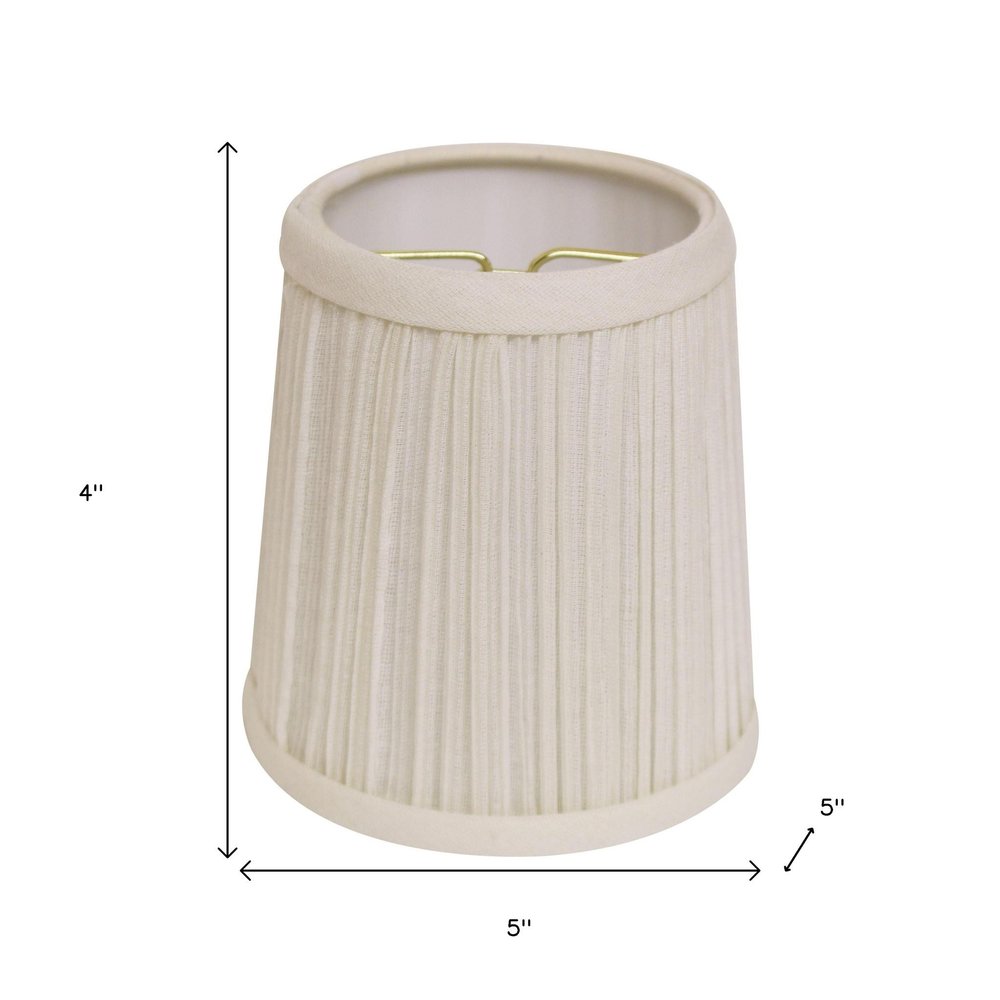 White Broadcloth Empire Lamp Shade