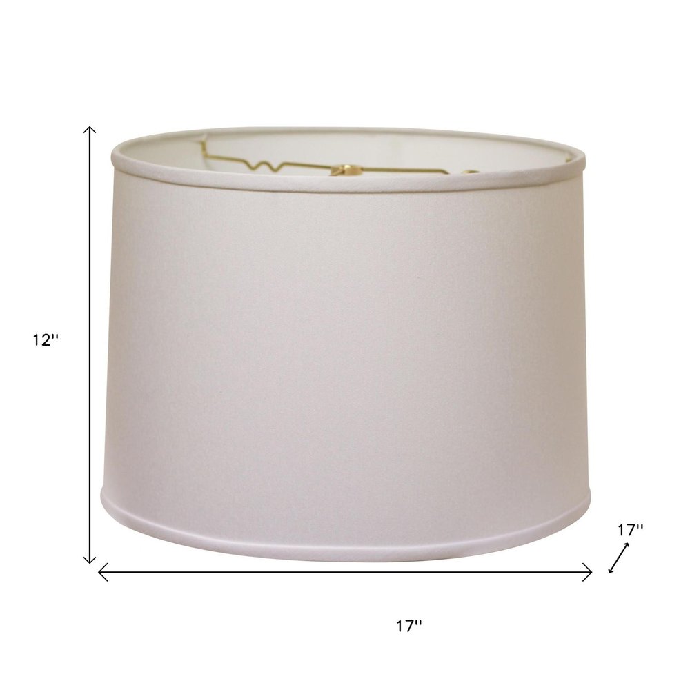 White No Slub Innsbruck Drum Lamp Shade