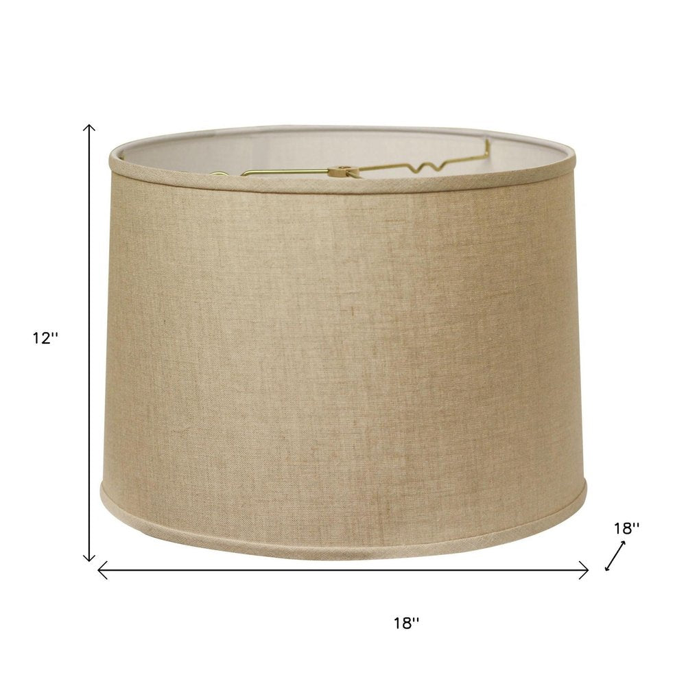 Dark Brown Linen Drum Lamp Shade