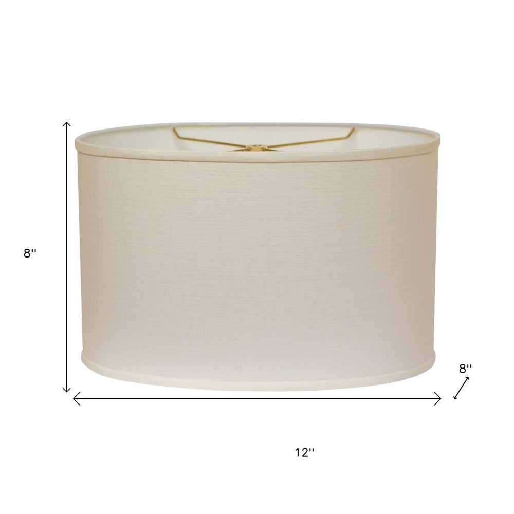 Beige Linen Oval Lamp Shade