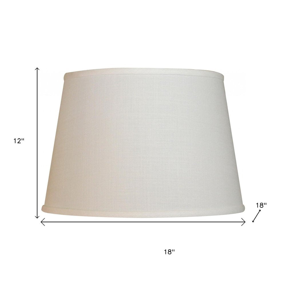 White Linen Empire Lamp Shade