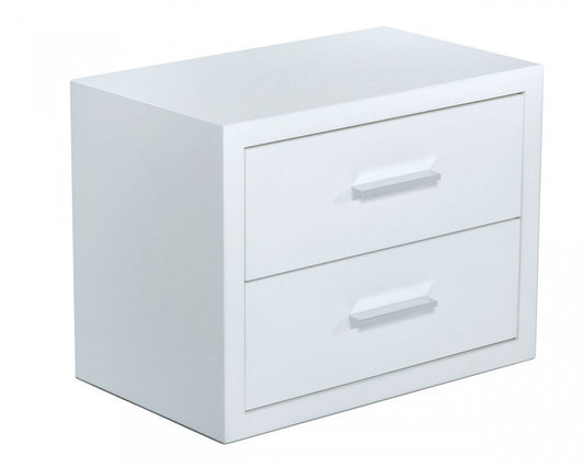20" Wood Two Drawer Nightstand