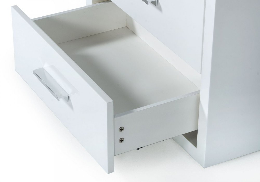 20" Wood Two Drawer Nightstand