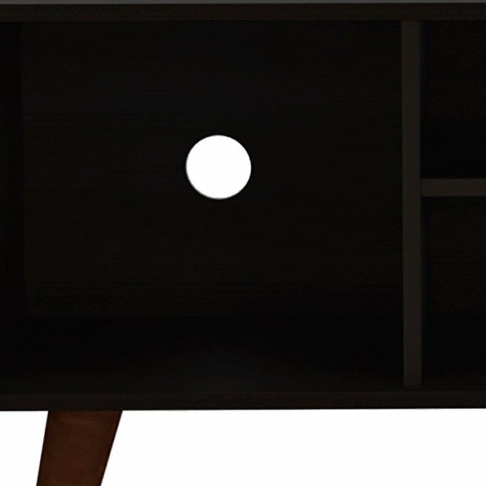 45" Black Open Shelving TV Stand