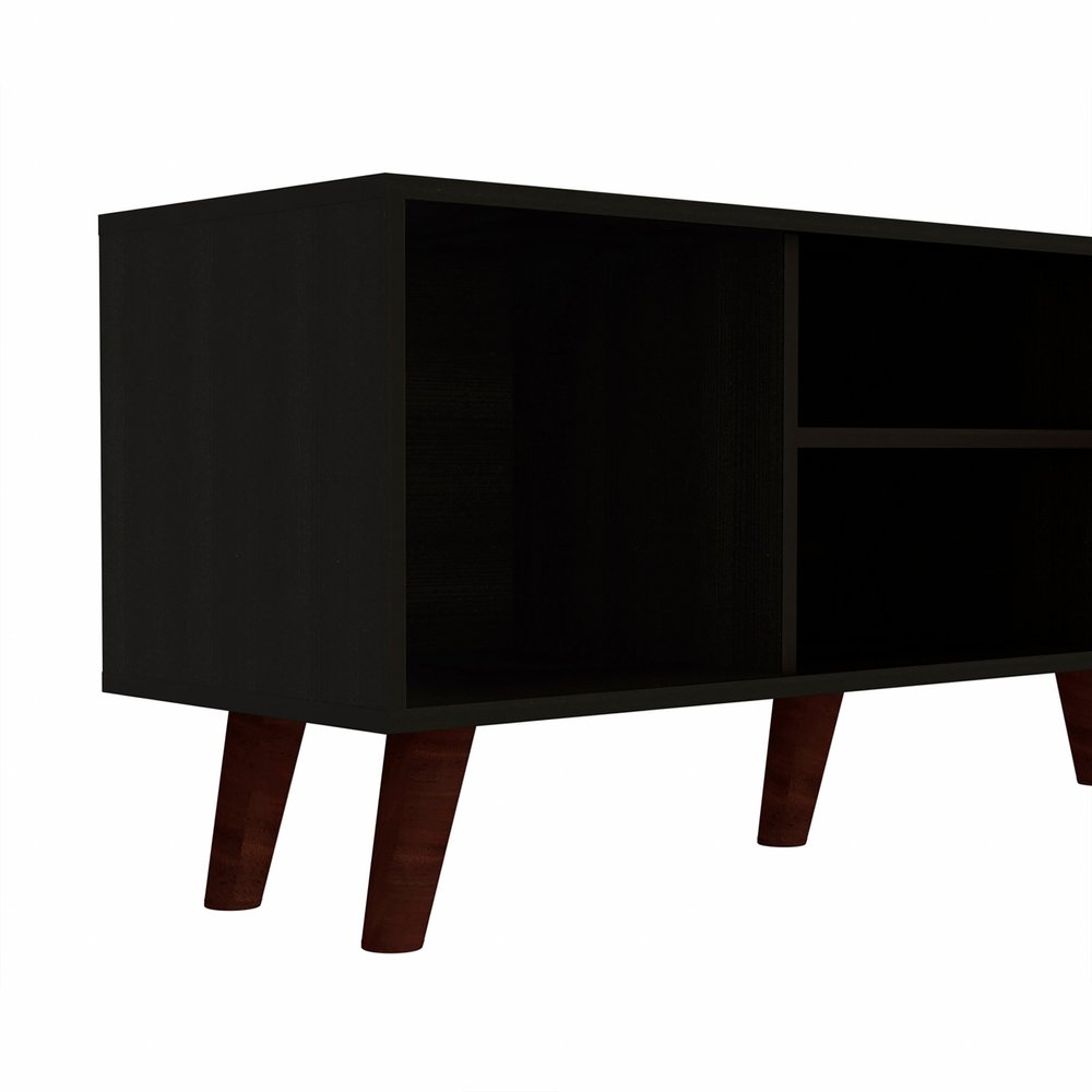 45" Black Open Shelving TV Stand