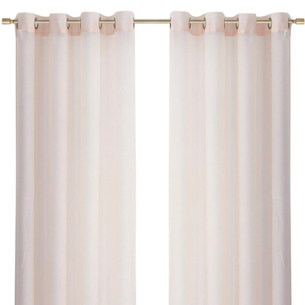 Set of Two 84" Blush Solid Modern Window Panels