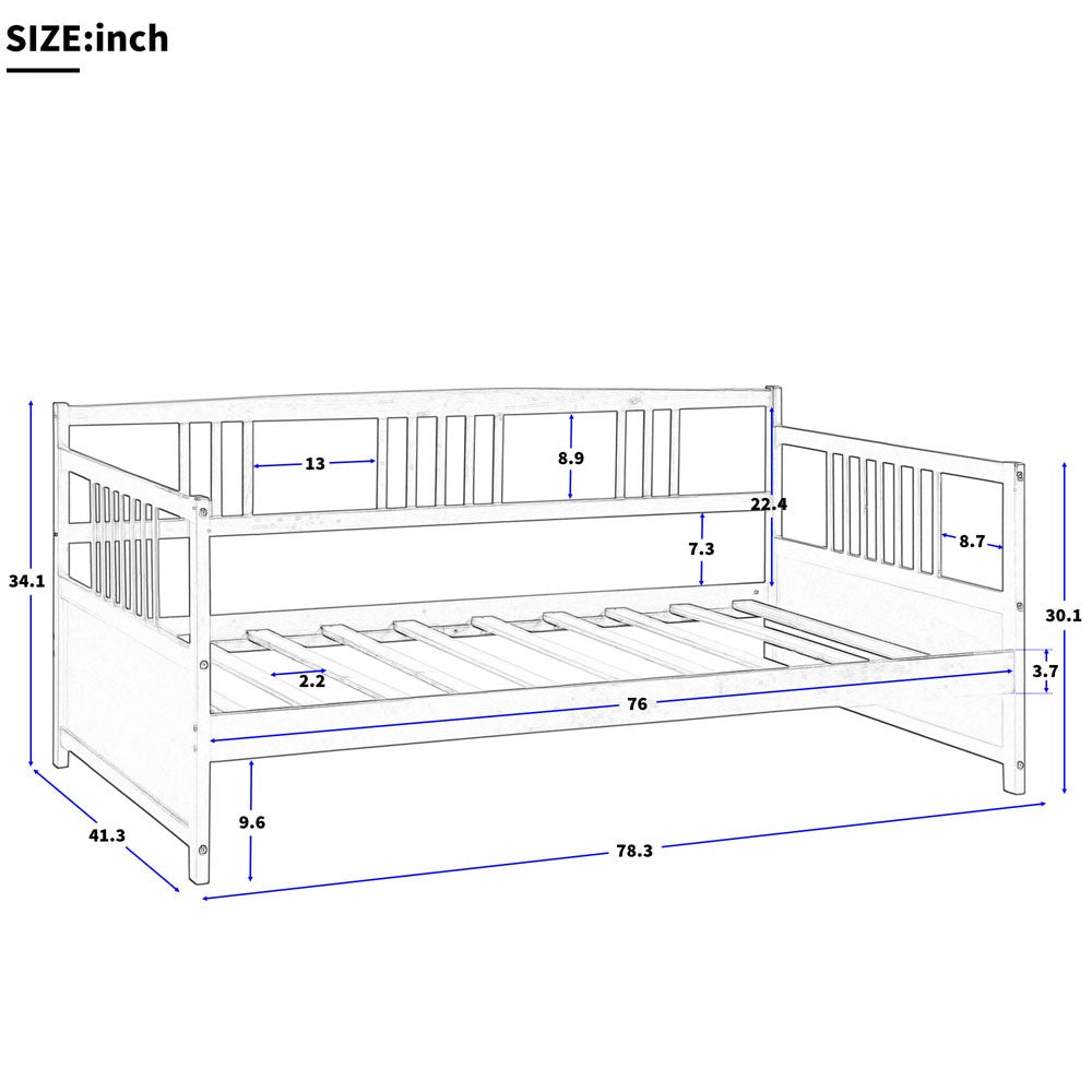 White Wood Twin Bed Frame