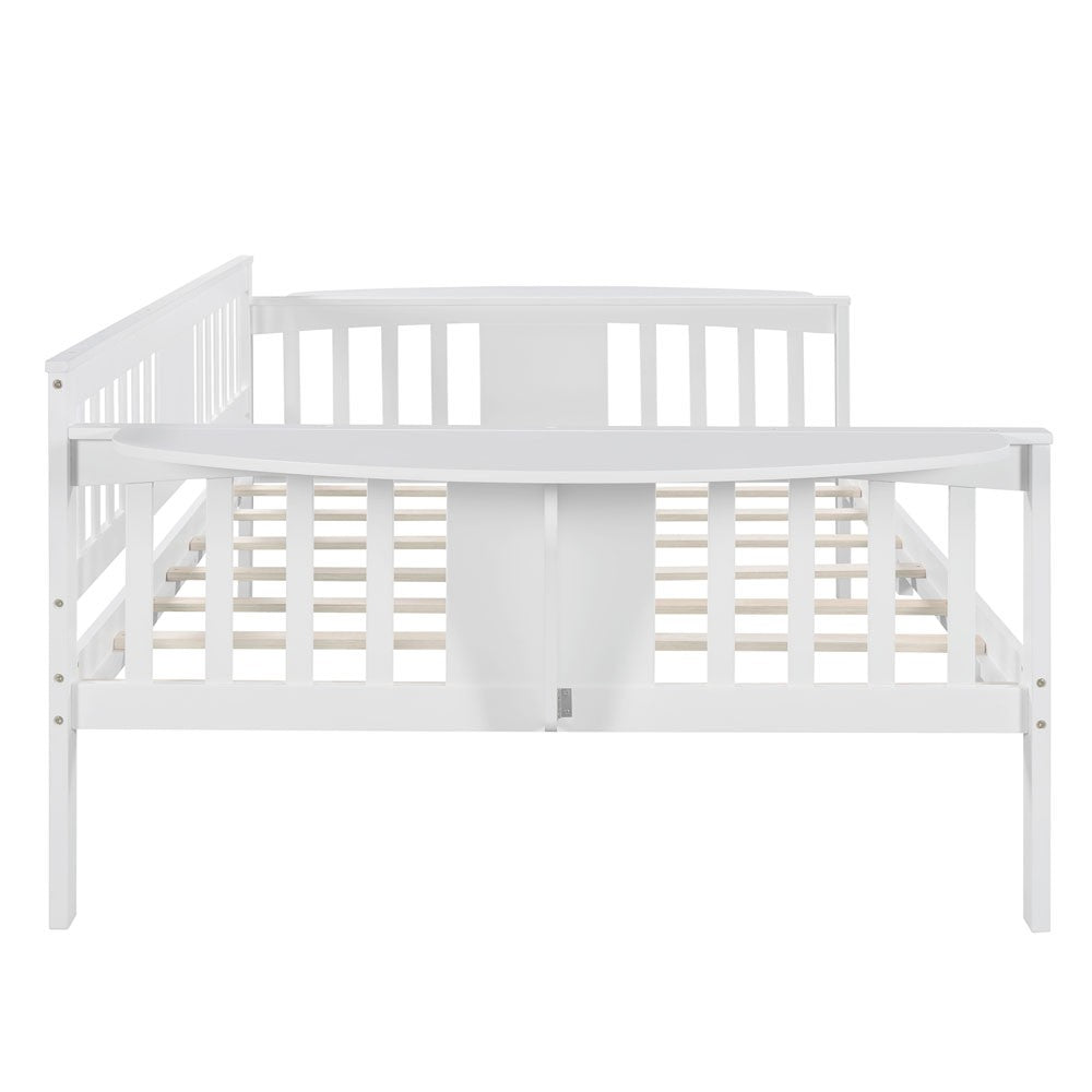 White Wood Full Bed Frame