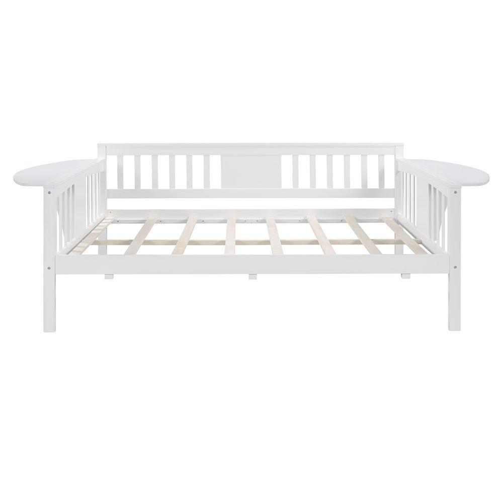 White Wood Full Bed Frame