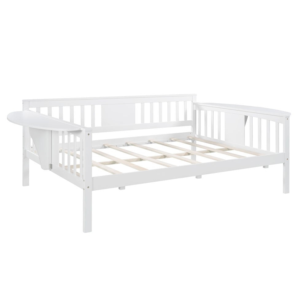 White Wood Full Bed Frame