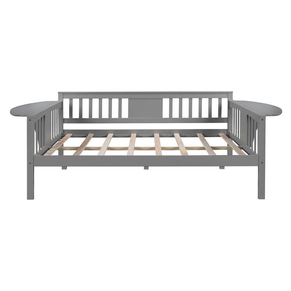 Gray Wood Full Bed Frame