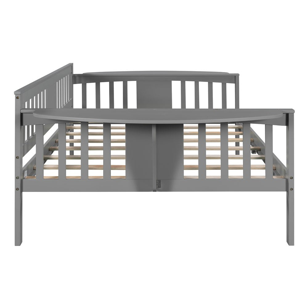 Gray Wood Full Bed Frame