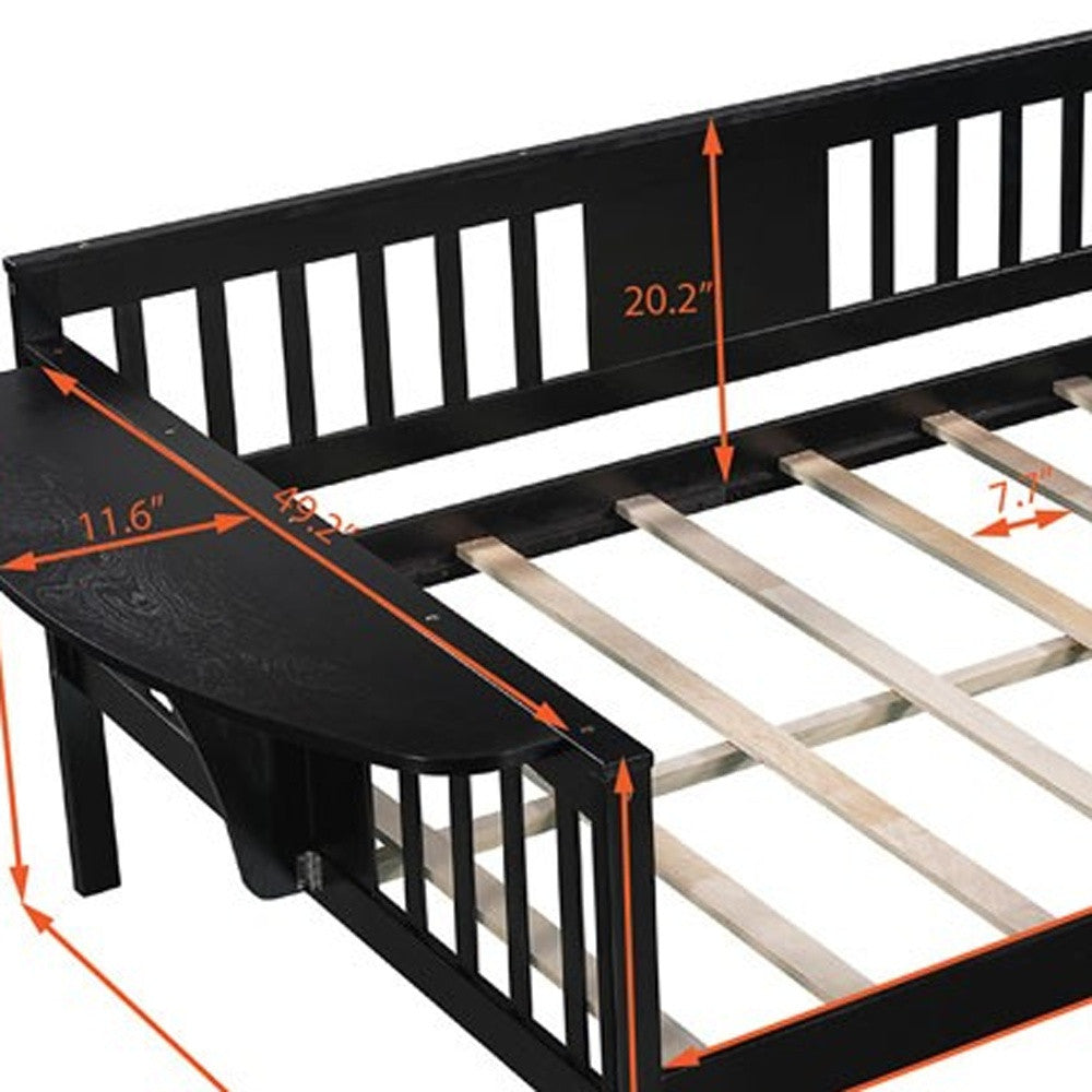 Espresso Wood Full Bed Frame