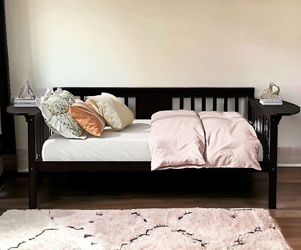 Espresso Wood Full Bed Frame