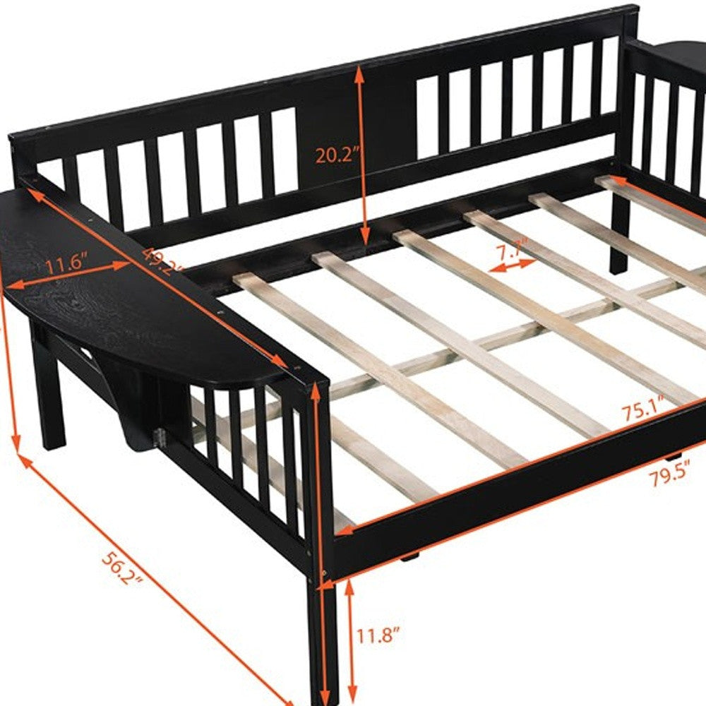Espresso Wood Full Bed Frame