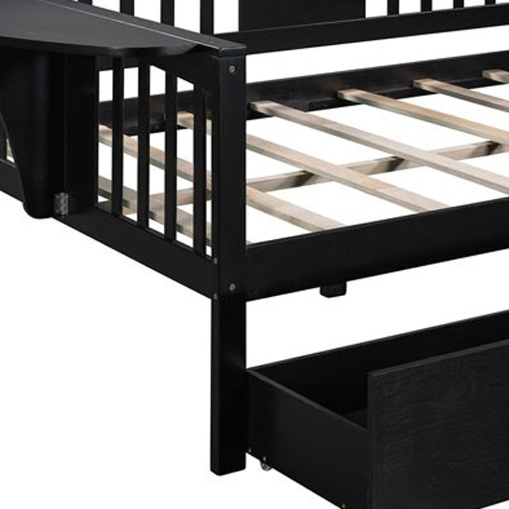Espresso Wood Full Bed Frame