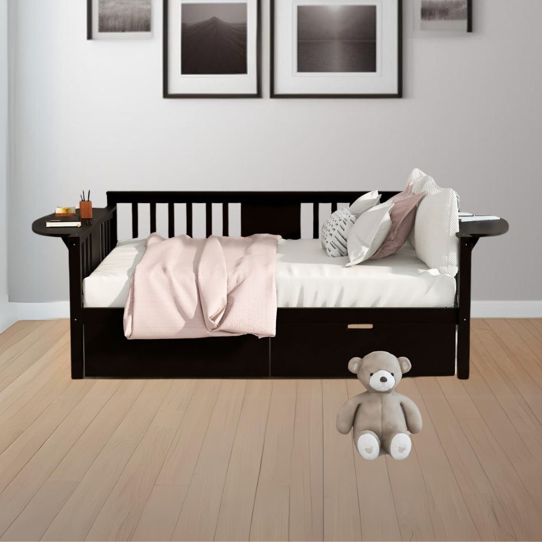 Espresso Wood Full Bed Frame
