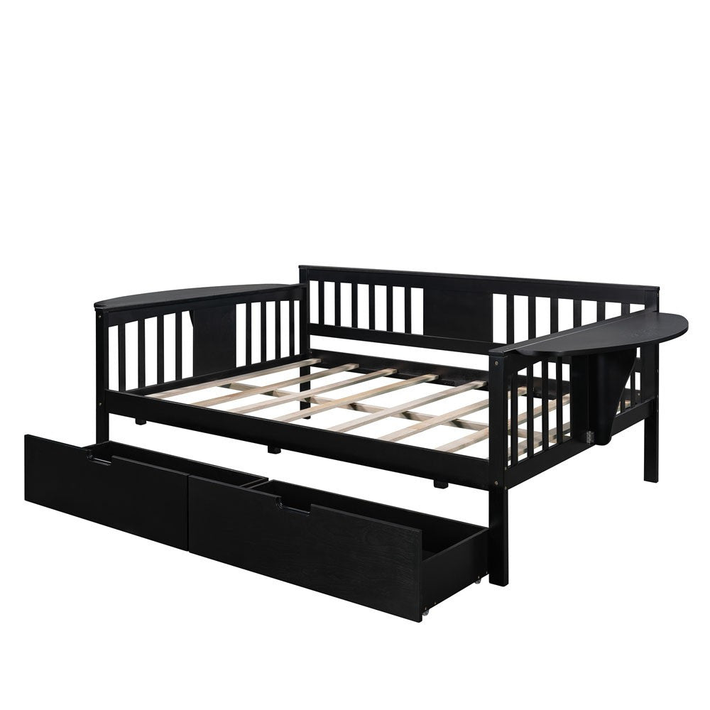 Espresso Wood Full Bed Frame