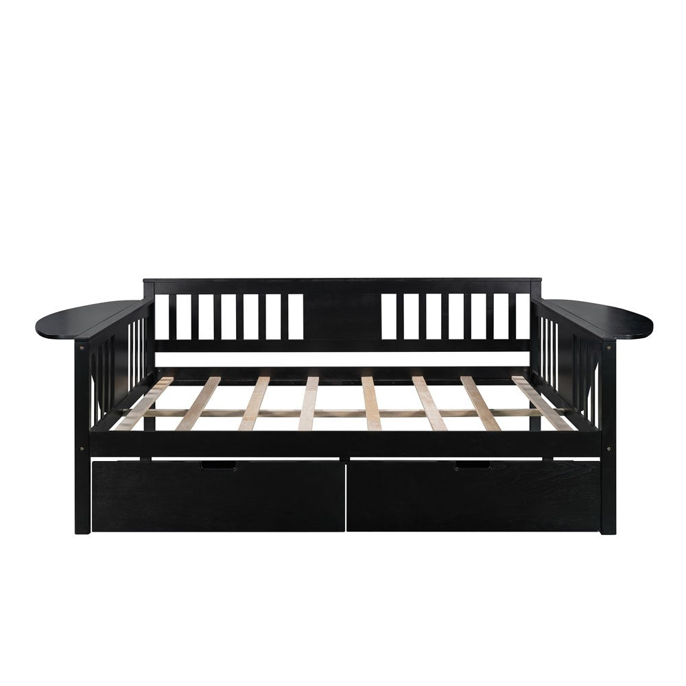 Espresso Wood Full Bed Frame