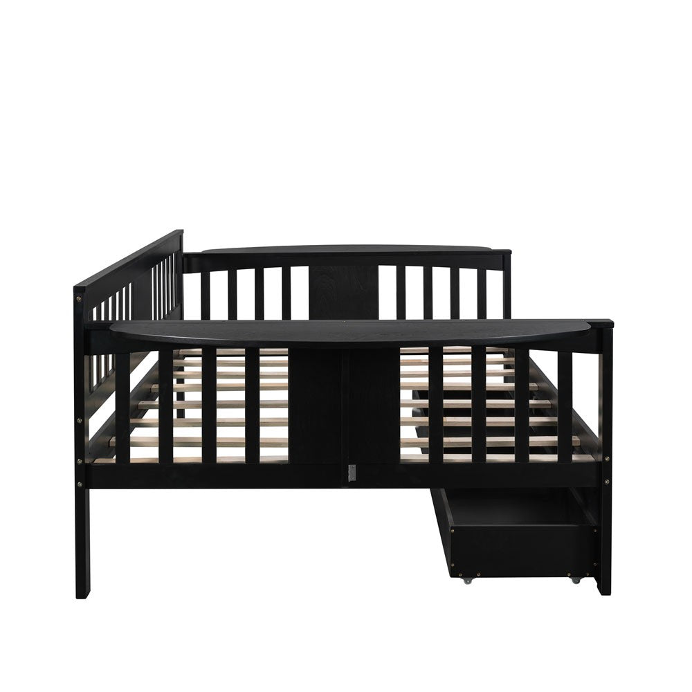Espresso Wood Full Bed Frame