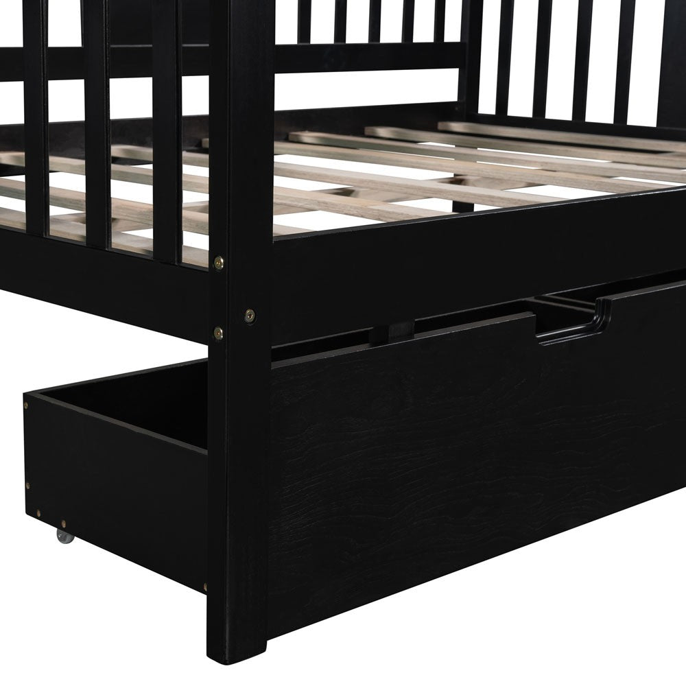Espresso Wood Full Bed Frame