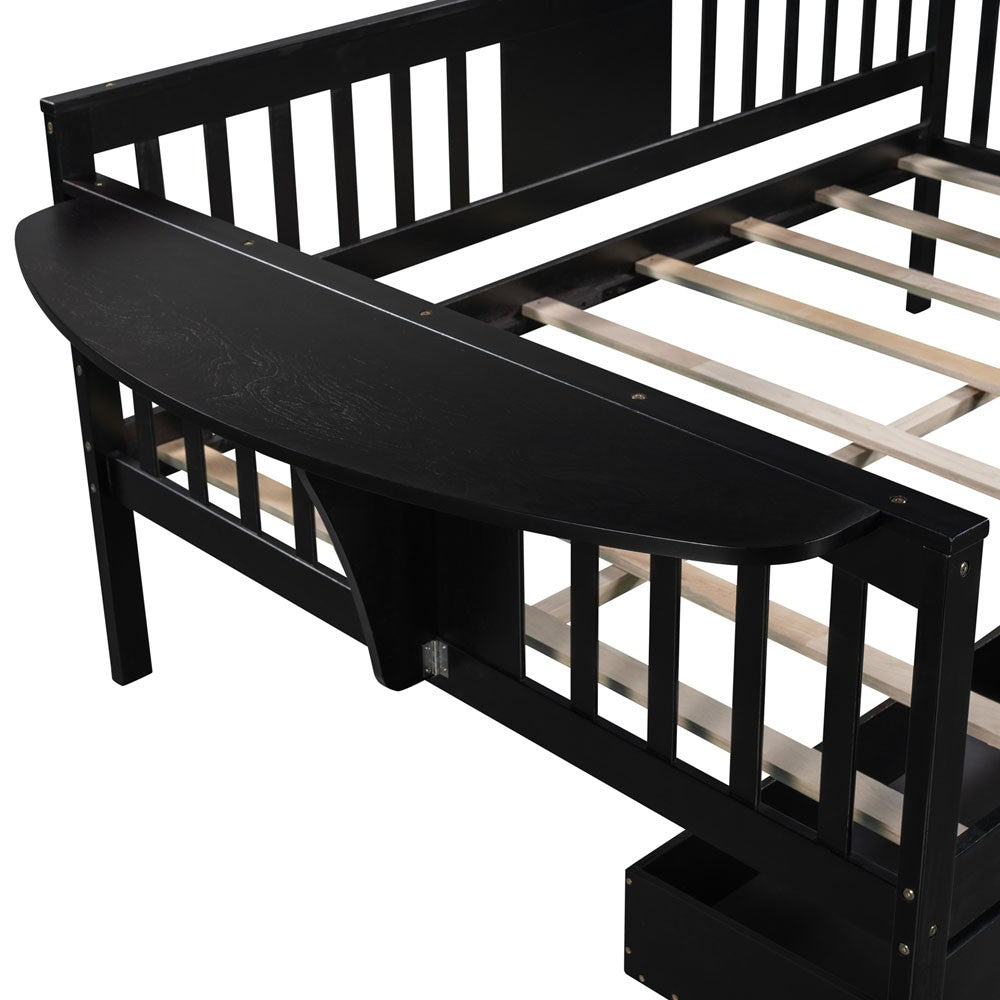Espresso Wood Full Bed Frame