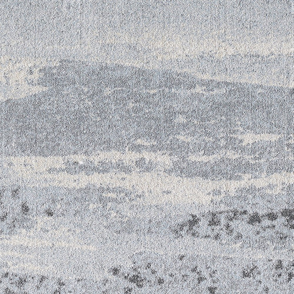 8' X 11' Blue and Gray Abstract Area Rug
