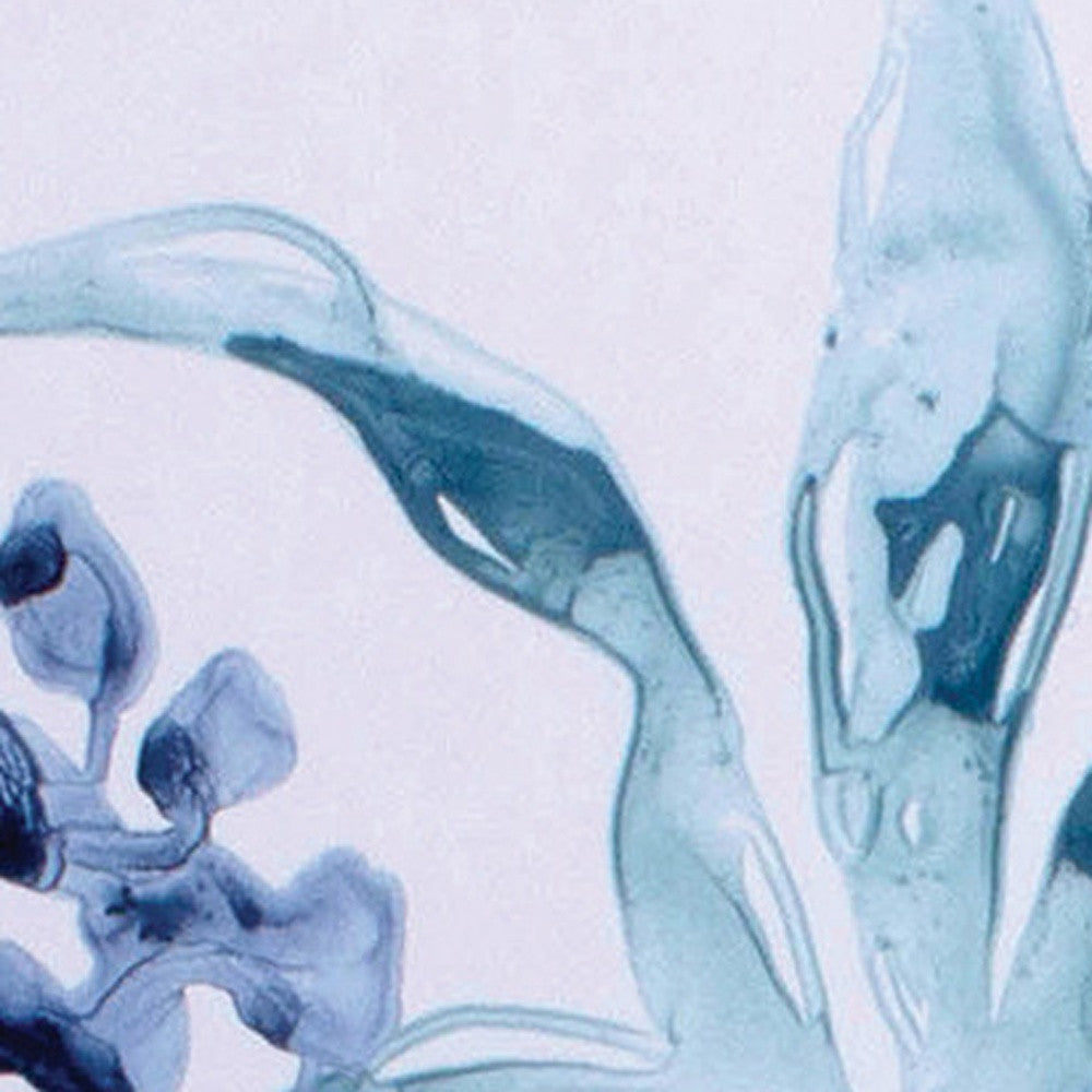 Set of Two Blue Flower Framed Art