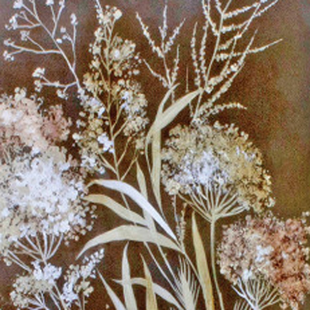 Set of Two Brown Wild Flower Framed Art
