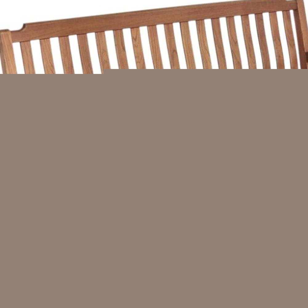 60" Brown Solid Teak Outdoor Glider Bench