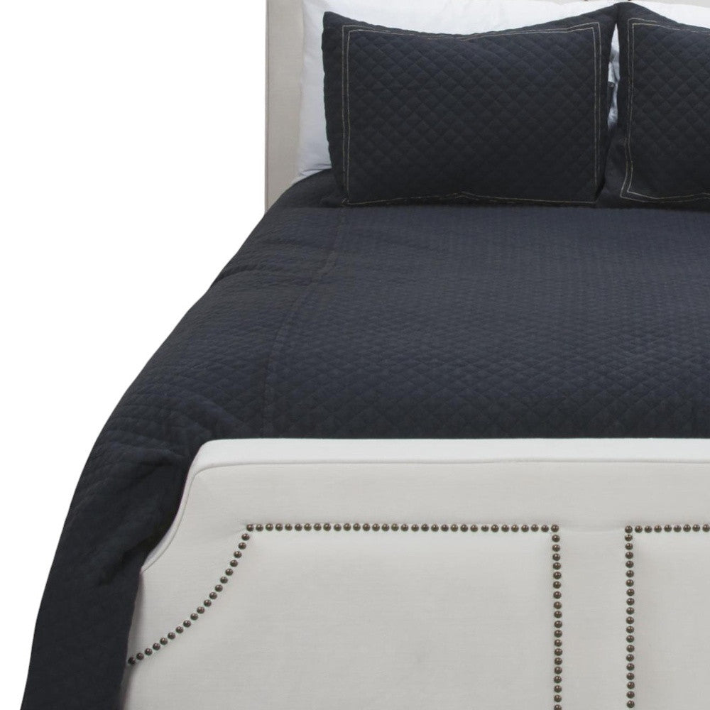 Indigo Checkered King Quilt