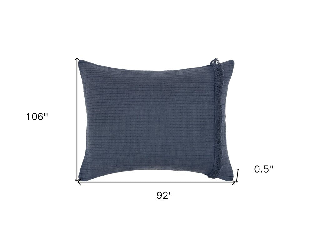 Indigo Checkered King Quilt